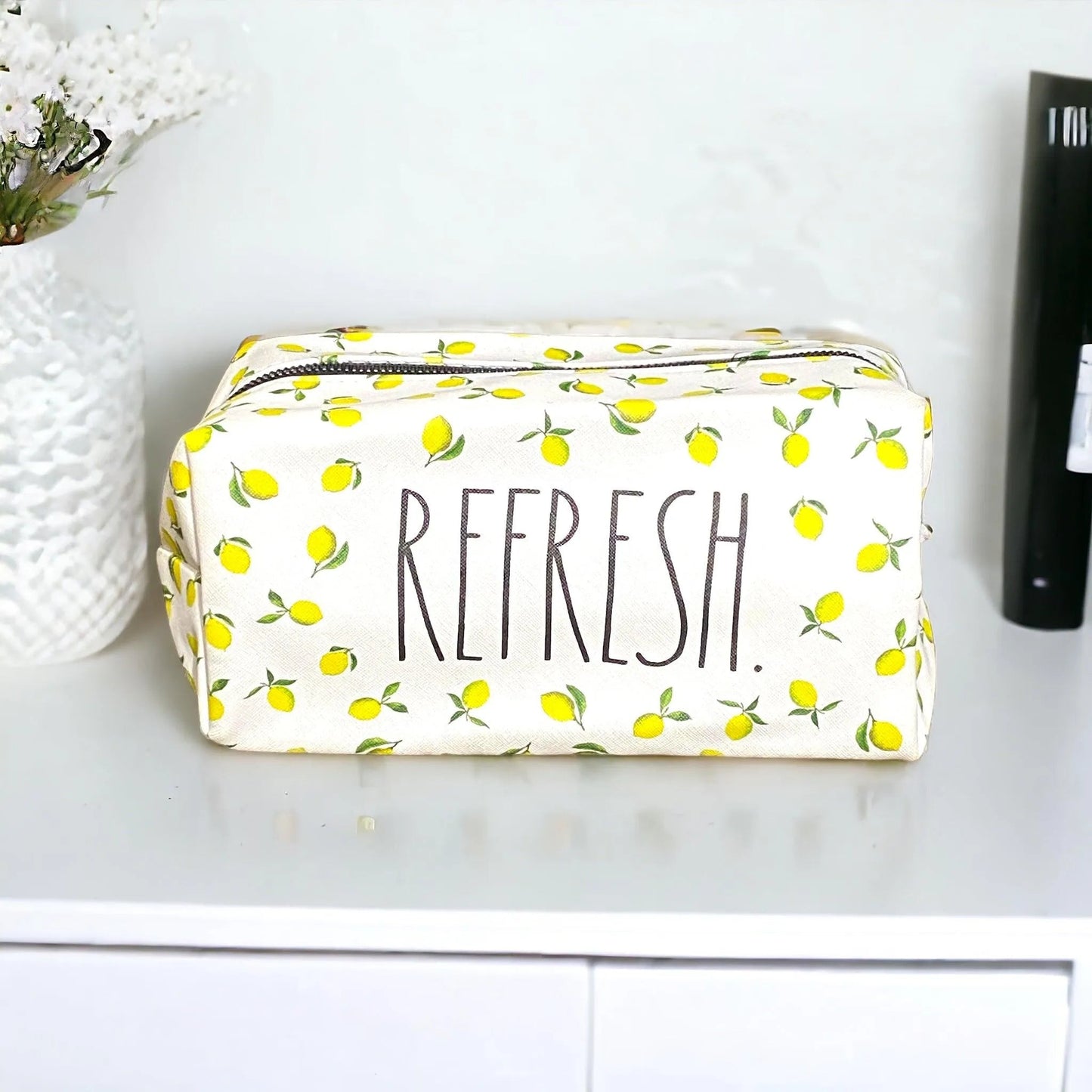Rae Dunn Cosmetic Bag – Chic Travel Makeup Organizer - Face Essential