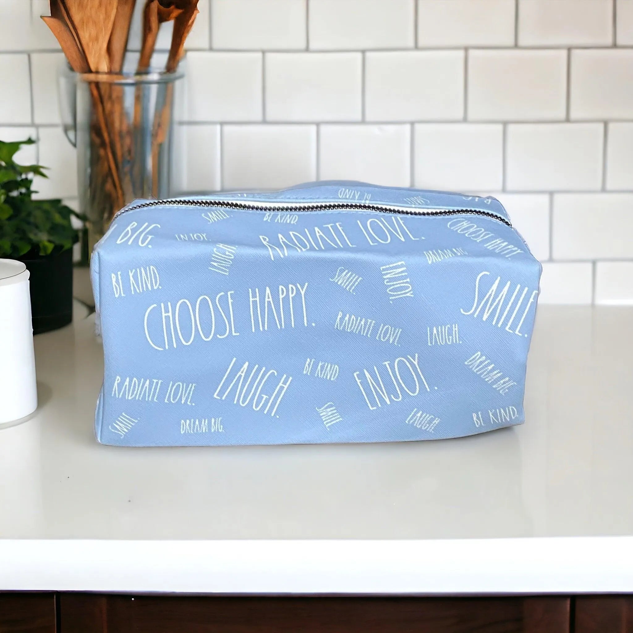 Rae Dunn Cosmetic Bag – Chic Travel Makeup Organizer - Face Essential