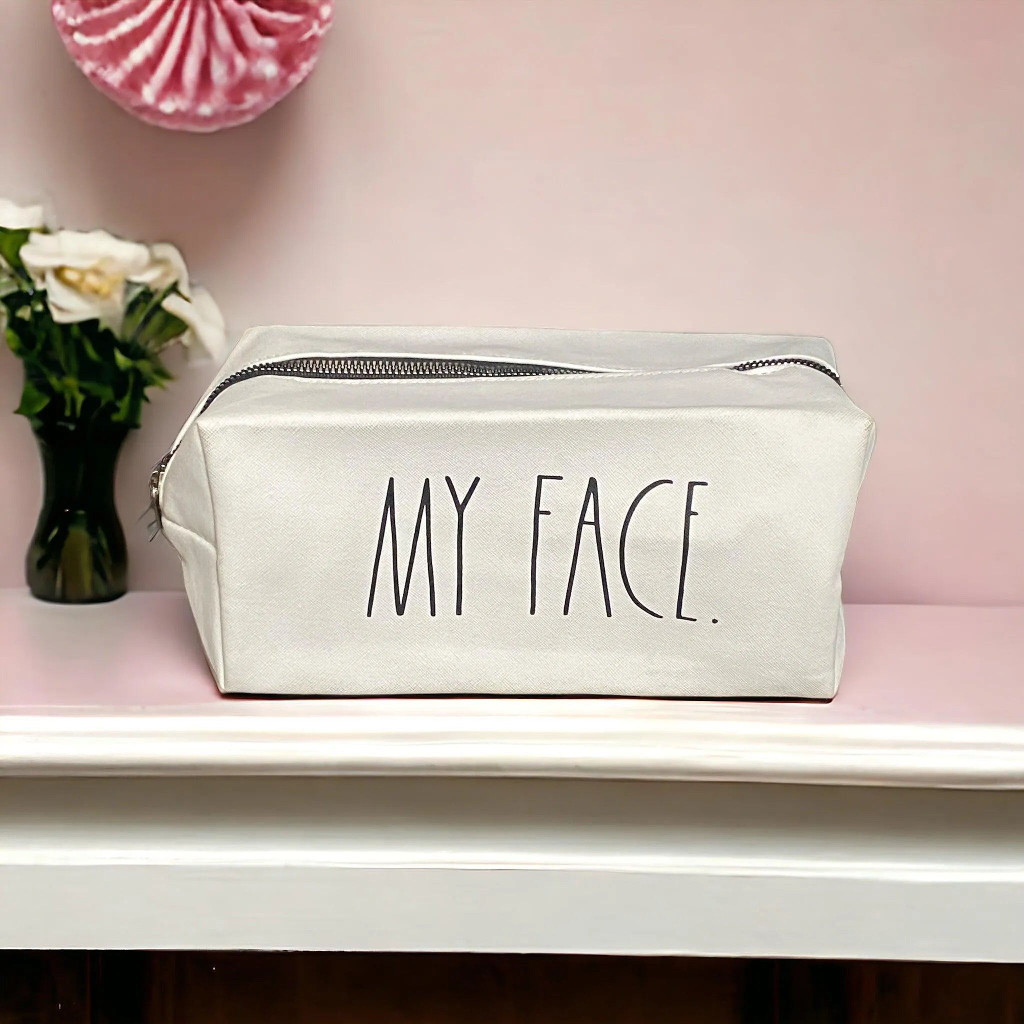 Rae Dunn Cosmetic Bag – Chic Travel Makeup Organizer - Face Essential