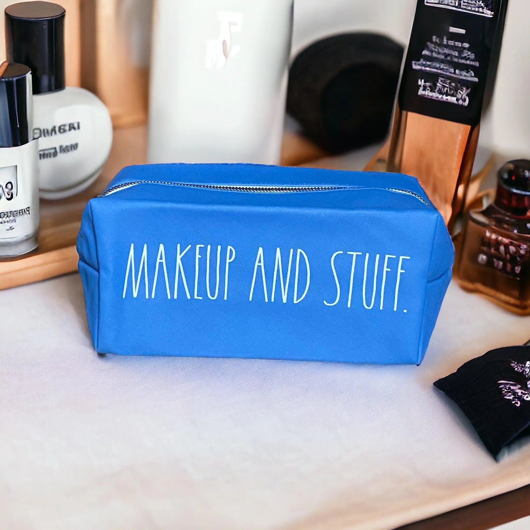 Rae Dunn Cosmetic Bag – Chic Travel Makeup Organizer - Face Essential