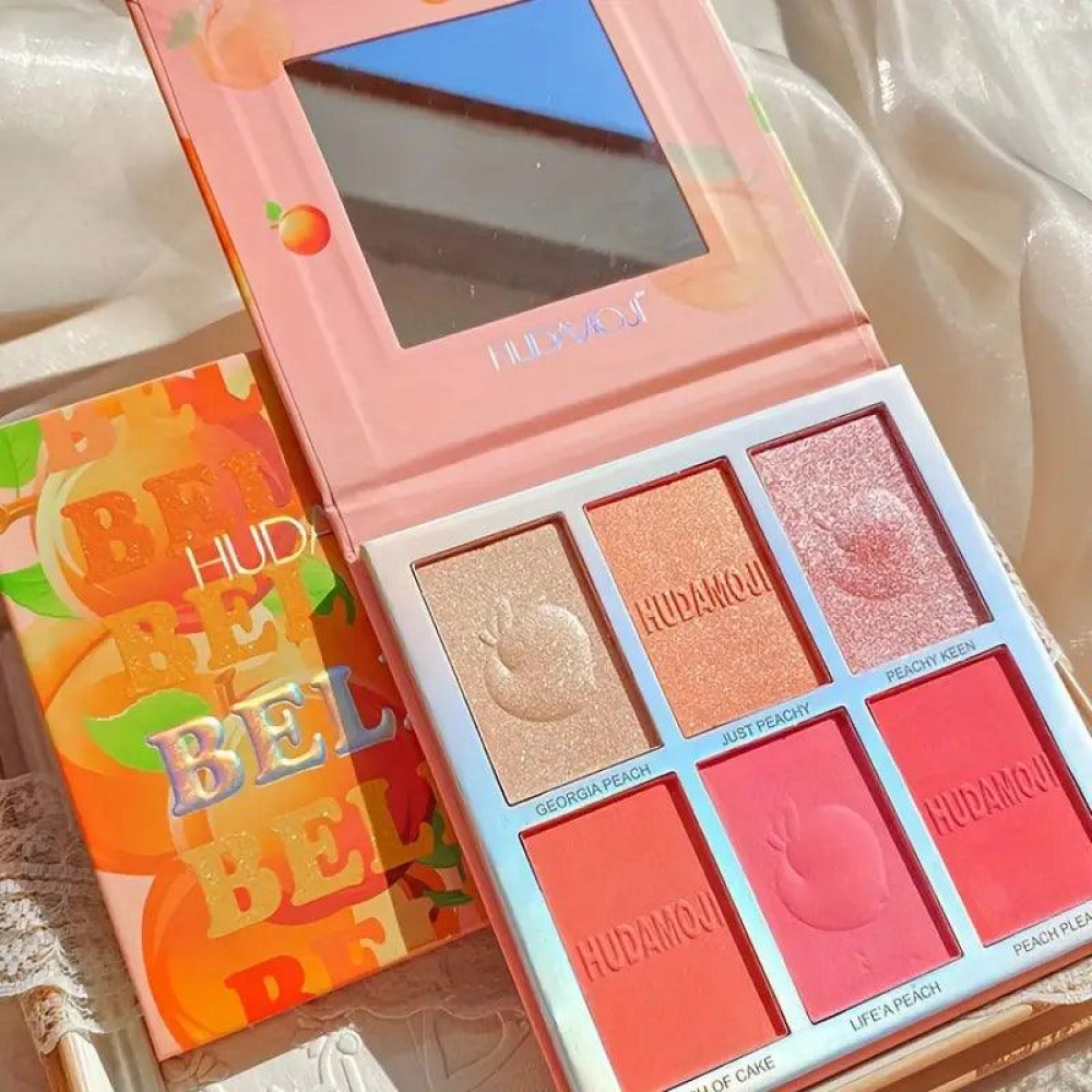 Huda Beauty Bellini 6-Shade Blush & Highlighter Palette